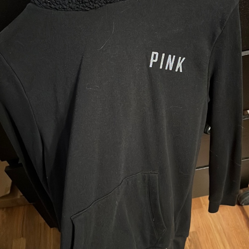 Vs Pink hoody.  Glitter lettering.